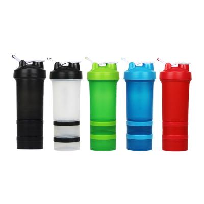 China New Design 450ML Sunspeed Viable BPA Free Plastic Protein Shaker Bottle (3in1) For GYM Sports for sale