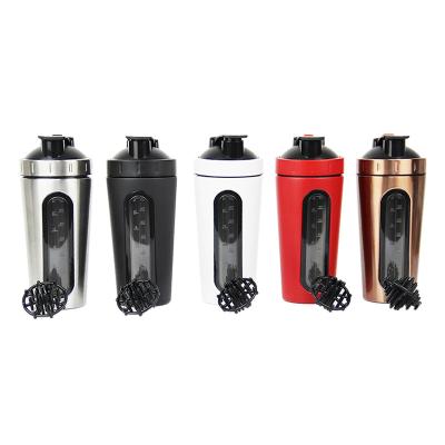 China Manufacturer Fashion 700ML Stainless Steel Protein Shaker Water Bottle For Sport Viable Gym for sale