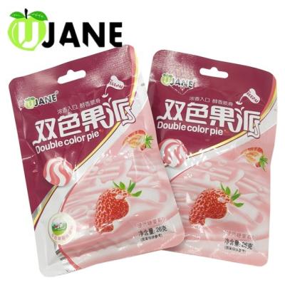 China Wholesale Natural Double Color Strawberry Milk Flavor Soft Hard Candy for sale