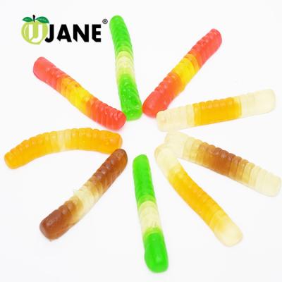 China Earthworm Natural Fruity Flavor Gummy Shape Soft Candy Snacks for sale