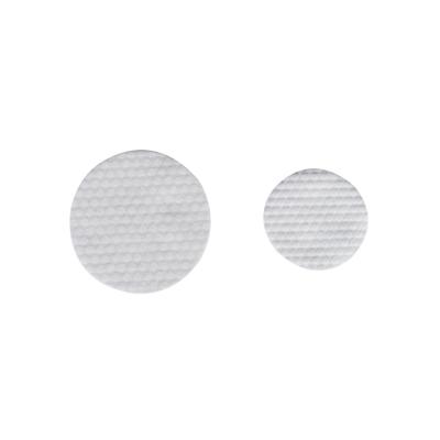 China Breathable Disposable Pure White Makeup Remove Spunlace Nonwoven Round Pads With Dots 100%Rayon With Higher Absorbent for sale