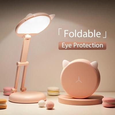 China Modern Cute Cat LED Table Lamp Kids Study Eye Protection Desk Light 6400mAh Battery Smart Long Life Bedroom Night Light for sale