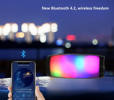 China Wireless Charger for Mobile Phone Portable BT Speaker with RGB LED Light Wireless Bass Column Waterproof Outdoor Speaker for sale