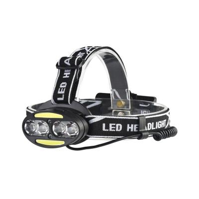 China Emergency Camping High Power LED Headlamp Rechargeable Headlight Flashlight Flashlight Rise for sale