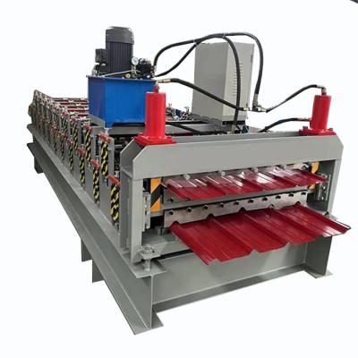 China Automated PPGI material Double Layer Roll Forming Machine Color Steel Tile Making Machine for sale