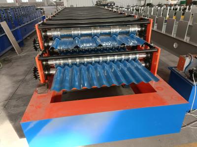 China Roof Use Double Layer Double Deck Roofing Sheet Roll Forming Machine Roof Tile Making Machine for sale