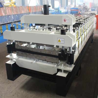 China 0,3 mm Welldach 380 V Double Layer Roll Forming Machine High Efficiency zu verkaufen