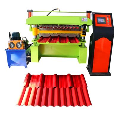 China 12m/Min Double Layer Roll Forming-Machine aan Trapezoïdaal Golfmetaaldak Te koop