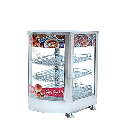 China Hotels Hot Dog Cabinet Food Showcase Electric Stainless Heating Warmer Display for sale