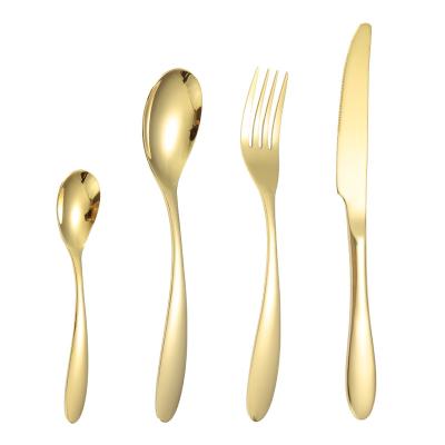 China Sustainable Cutlery Set Eco-Friendly Stainless Steel Reusable Cutlery Set Metal Flatware Knife Fork Spoon for sale