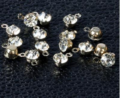 China Flatback Crystal Close Rhinestone Cup Chain with Gold Rhinestone Bottom Setting for Garment Accessories for sale