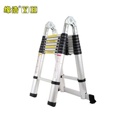 China Insulation Ladders 3/4 /5/6/7 Steps Aluminum Telescopic Folding Ladders With Handrail for sale