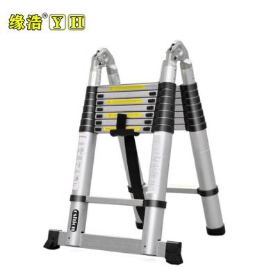 China Insulation Ladders Safety and Durable Aluminum Telescopic Ladder Step Household Foldable Ladder for sale