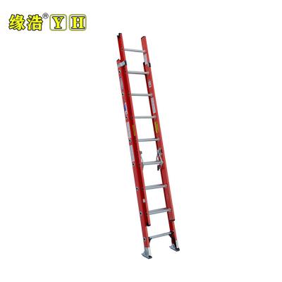 China Folding Ladders Fiberglass Extension Ladder With Handrail for sale