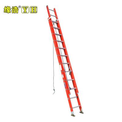 China Red folding ladders or yellow color fiberglass extension ladder for sale