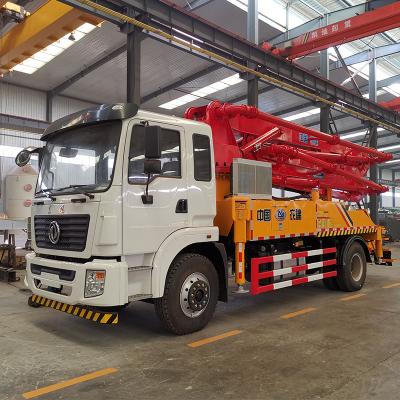 China Omron China yuchai country five 4 section boom pump 4*2 drive 25m 11ton concrete pump truck for sale