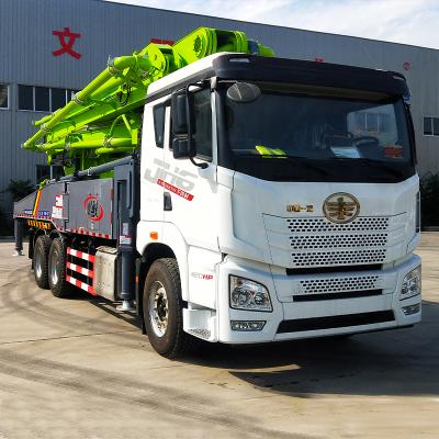 China Chinese Famous Machinery Repair Shops Brand NONGJIAN Drive 6 * 4 47M Mobile Truck Boom Pump for sale