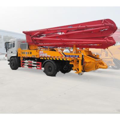 China Self Loading Concrete Pump 35m3/h Truck Mounted Cement 30m 33m 37m Mixing Pump 38m For Sale for sale