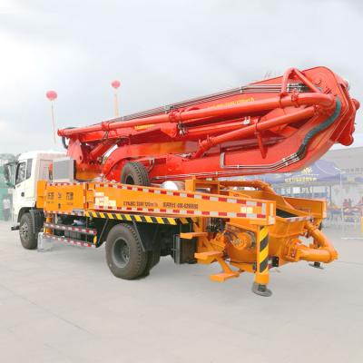 China 2021 New Building Material Stores Automatic Concrete Material Handling Switch 33m Boom Truck For Sale for sale