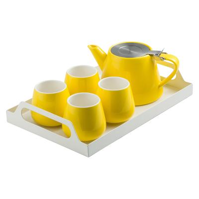 China Sustainable Coffee Mug Set Modern Simple Home Hotel Restaurant Ceramic Tea Cups Set for sale