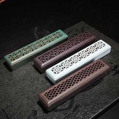 China Wholesale Ceramic Chinese Incense Censers Box Incense Stick Burners Holders for sale