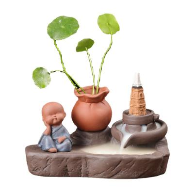 China Chinese Home Decoration Originality Incense Cone Waterfalls Backflow Incense Incense Ceramic Censer Holders for sale