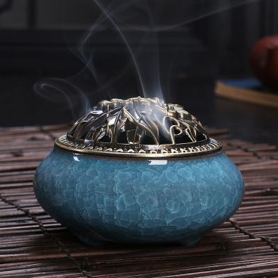 China Mini Aromatherapy Charcoal Incense Censer Holder Home Decor Incense Censer Ceramic Censer Holder Mini Coil Holder for sale