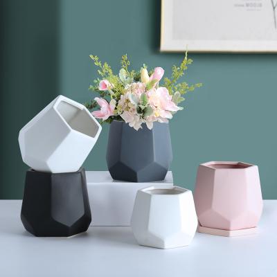 China Hot Selling Creative Designed Modern Home Decor Mini Color Flowerpot Ceramic Planter New For Indoor Decor for sale