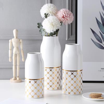 China Art Decor Home And Wedding High Quality European American Style Ceramic Flower Vase for sale