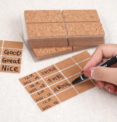 China 2021 Heat Sensitive Hot Selling Cork Retro Style Waterproof Adhesive Label Spices Household Office Litables Sticker Sheet for sale