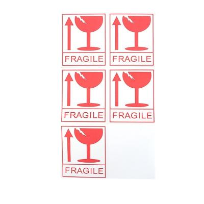 China Grocery Wholesale Fragile Stickers PLEASE HAND WITH CARE Warning Label Sticker for sale