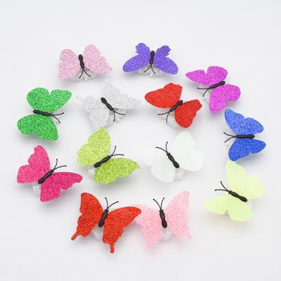 China LED Sticker Butterfly Decoration Night Light 3D Butterfly Decorative Sticker For Festive Garden Backyard Lawn Party for sale