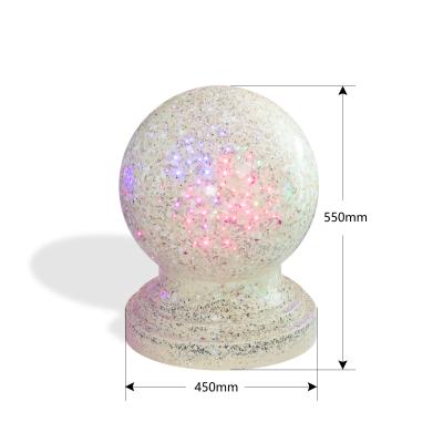 中国 石造りの球のブロッカーによじ登るLEDの花こう岩のDuraの芸術の石のボラードは私達の生命をつける 販売のため