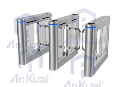 中国 AC220V 50HZ Security Swing Barrier Turnstile With ≤95% Humidity Working Voltage AC220±10％/50HZ±10% 販売のため