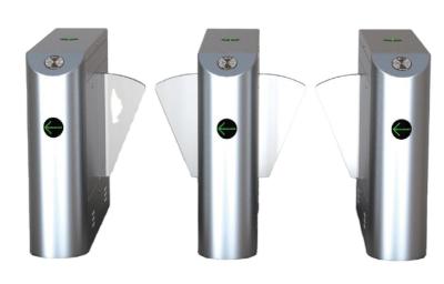 China 220V Swing Security Barrier Turnstile With ID/IC/Face Recognition Free Passage Te koop