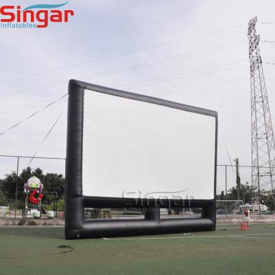 China Professional Advertising Outdoor Projection Screen 10x5.6m Inflatables Cinema 33ft Outdoor for sale