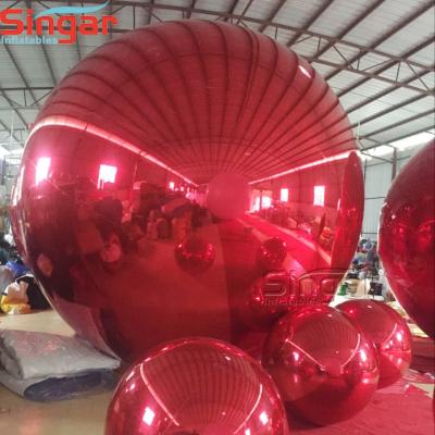 China 0.65mmPVC+0.35mm Mirror PVC 0.5m 0.6m Hanging Inflatable Mirror Ball 0.8m For Event for sale