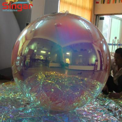 China 2m clear mirror iridescent balloon bubbles inflatable ball for wedding party decoration 0.6-4m diameter or customized for sale