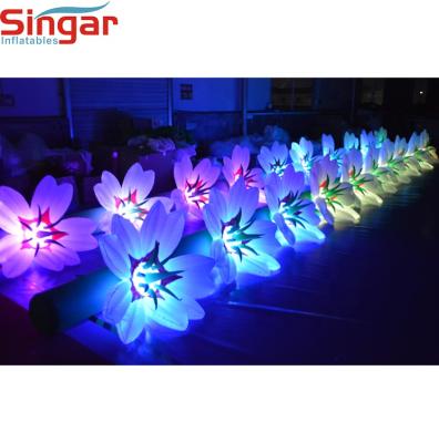 China Inflatable Wedding Party Stage Lighting 10m Long Flower Chain for sale