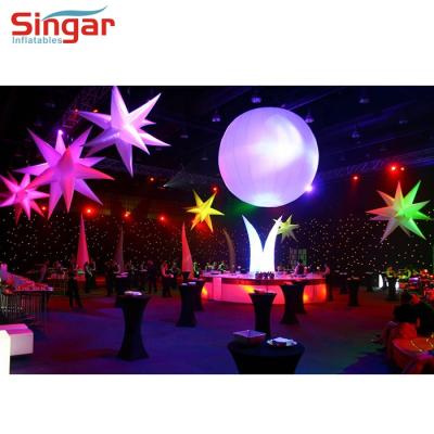 China Party Best Seller Inflatable Lightweight Star With Led Nightclub Star For Party Events Wedding for sale