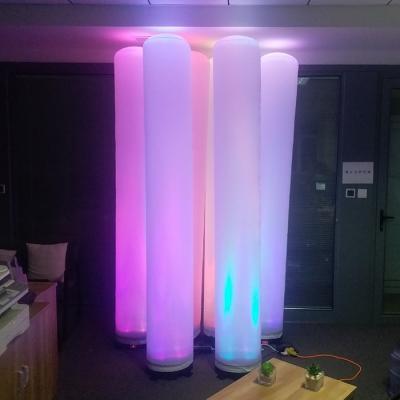 China 3 Meter Party Special High Lighting Material Event Using Inflatable Led Lighting Pillar for sale