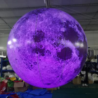 China Continuous inflate 1.5 meter ceiling hanging inflatable moon balloon for sale