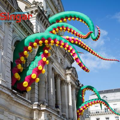 China Commercial Outdoor Oxford Cloth Decoration Inflatable Octopus Tentacles With Suckers for sale