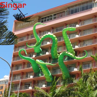 China Commercial Oxford Cloth Stunning Artwork Inflatable Giant Blown Up Octopus Tentacles For Outdoor Decoration for sale