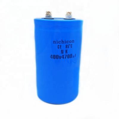 China Standard High Quality Large Aluminum Capacitor Screw Terminal Electrolytic Capacitor 400V 4700UF Blue for sale