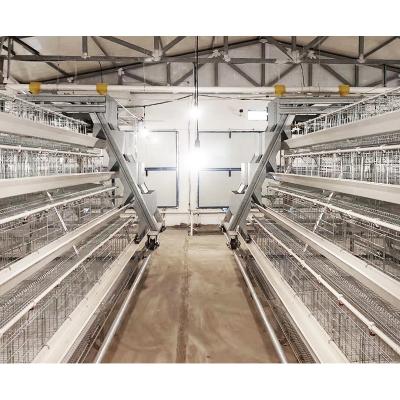 China Easily Install A Battery Type Automatic Poultry Cage Stainless Cages For Layers Egg Laying for sale