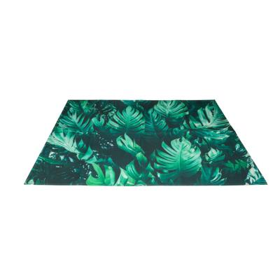 China Washable Pattern Printing Round Outdoor Polyester Rug Waterproof Patio Covers for sale