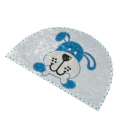 China Logo Half Round Sublimation Door Cover Front Door Mat Welcome Door Washable Customizable Mat for sale