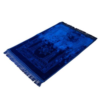 China Luxurious High Quality Washable Prayer Mat Turkish Prayer Mat Muslim Gift Rectangle Thick Prayer Mat for sale