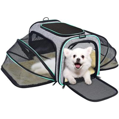 China Sustainable Foldable Soft-Sided Pet Carrier Airline Approved Expandable, Small Dogs Pet Carrier Airline Approved Expandable for sale